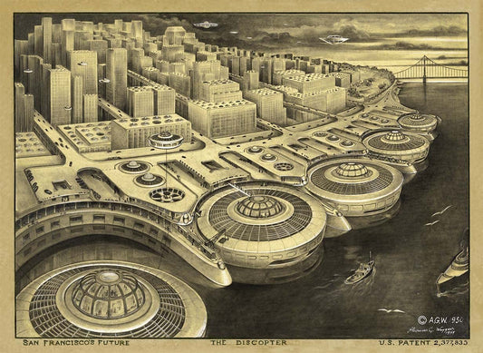 Alexander Weygers, San Francisco's Future, Wood print